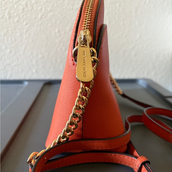 Saffiano Leather Chain-Link Crossbody Bag - Picture 6 of 11